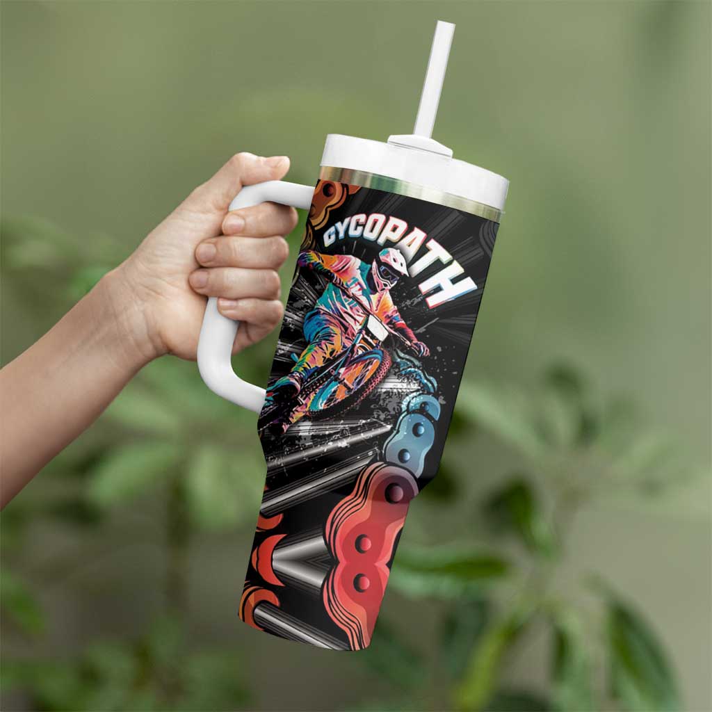 Cycopath Funny Cycling Tumbler With Handle Cycling lovers - Wonder Print Shop