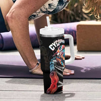 Cycopath Funny Cycling Tumbler With Handle Cycling lovers - Wonder Print Shop