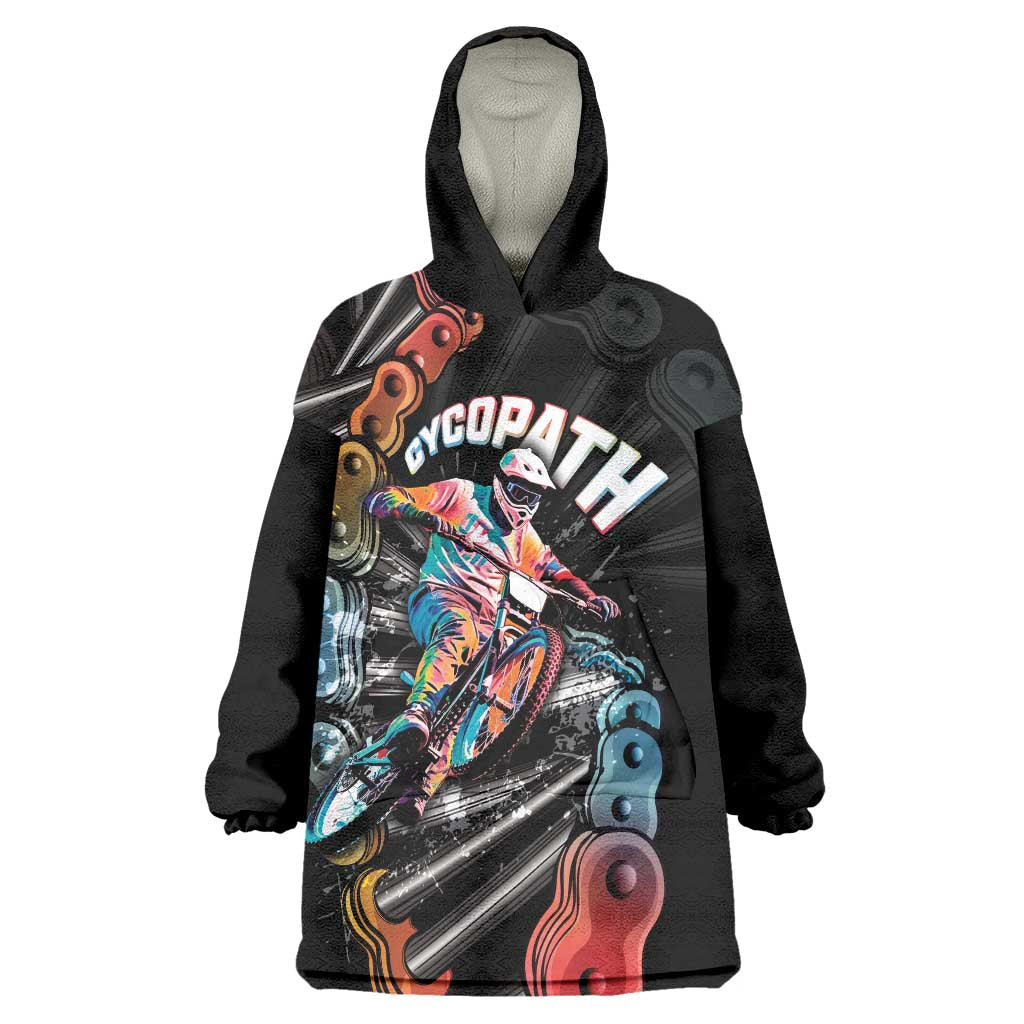 Cycopath Funny Cycling Wearable Blanket Hoodie Cycling lovers - Wonder Print Shop