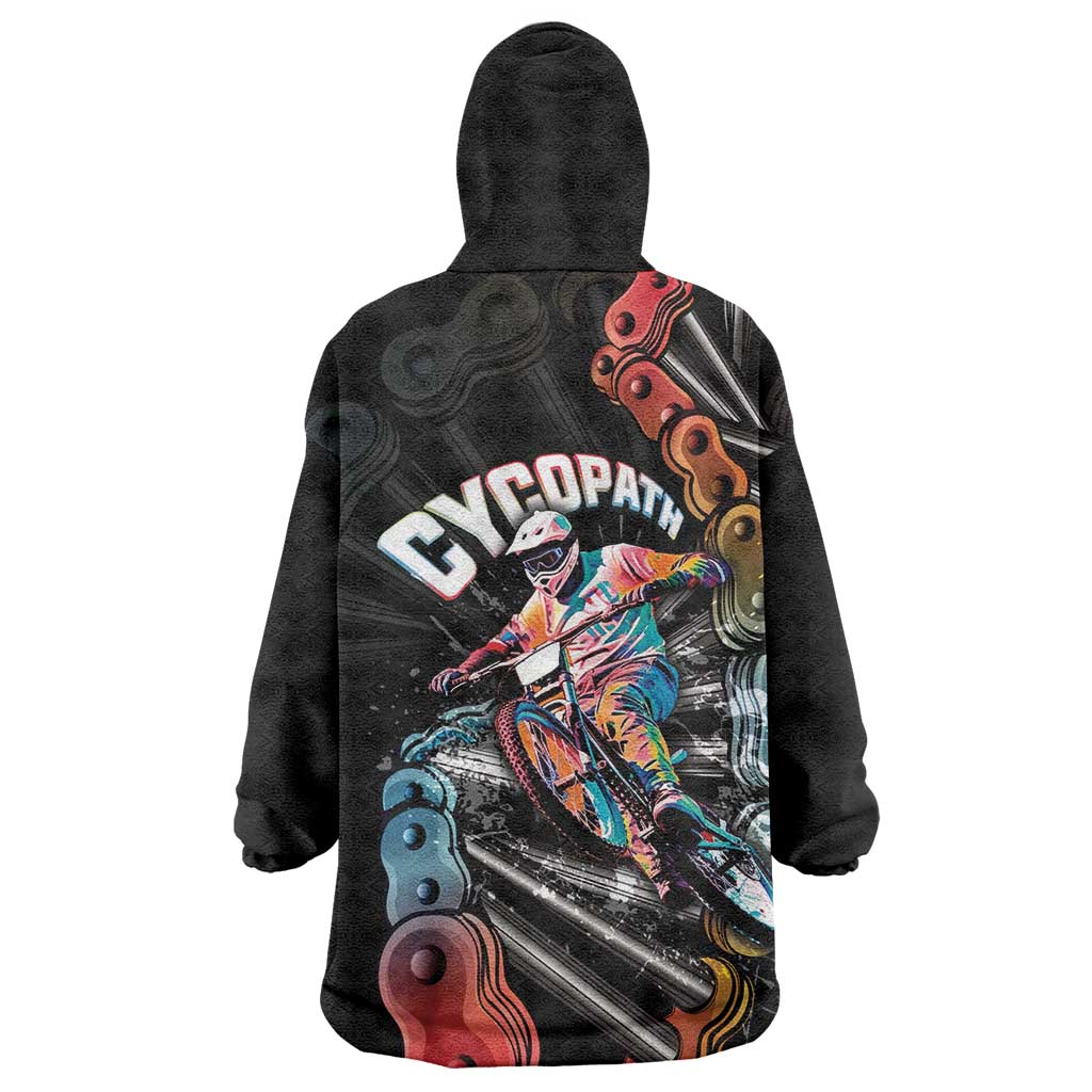 Cycopath Funny Cycling Wearable Blanket Hoodie Cycling lovers - Wonder Print Shop