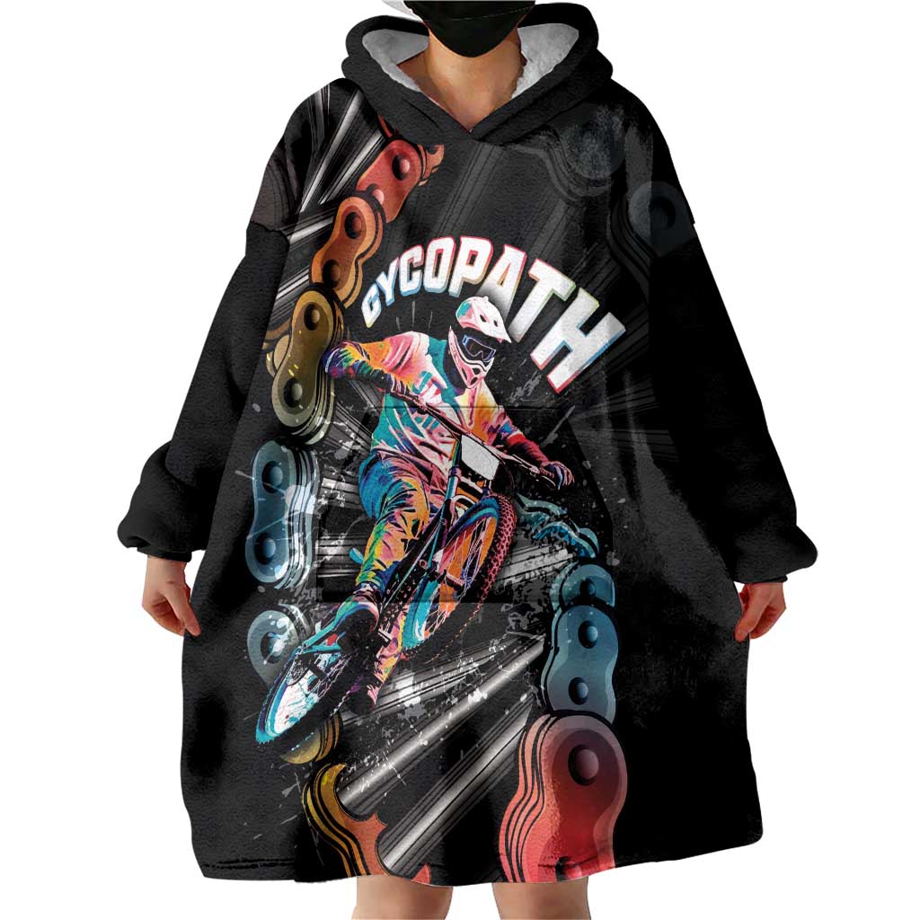 Cycopath Funny Cycling Wearable Blanket Hoodie Cycling lovers - Wonder Print Shop