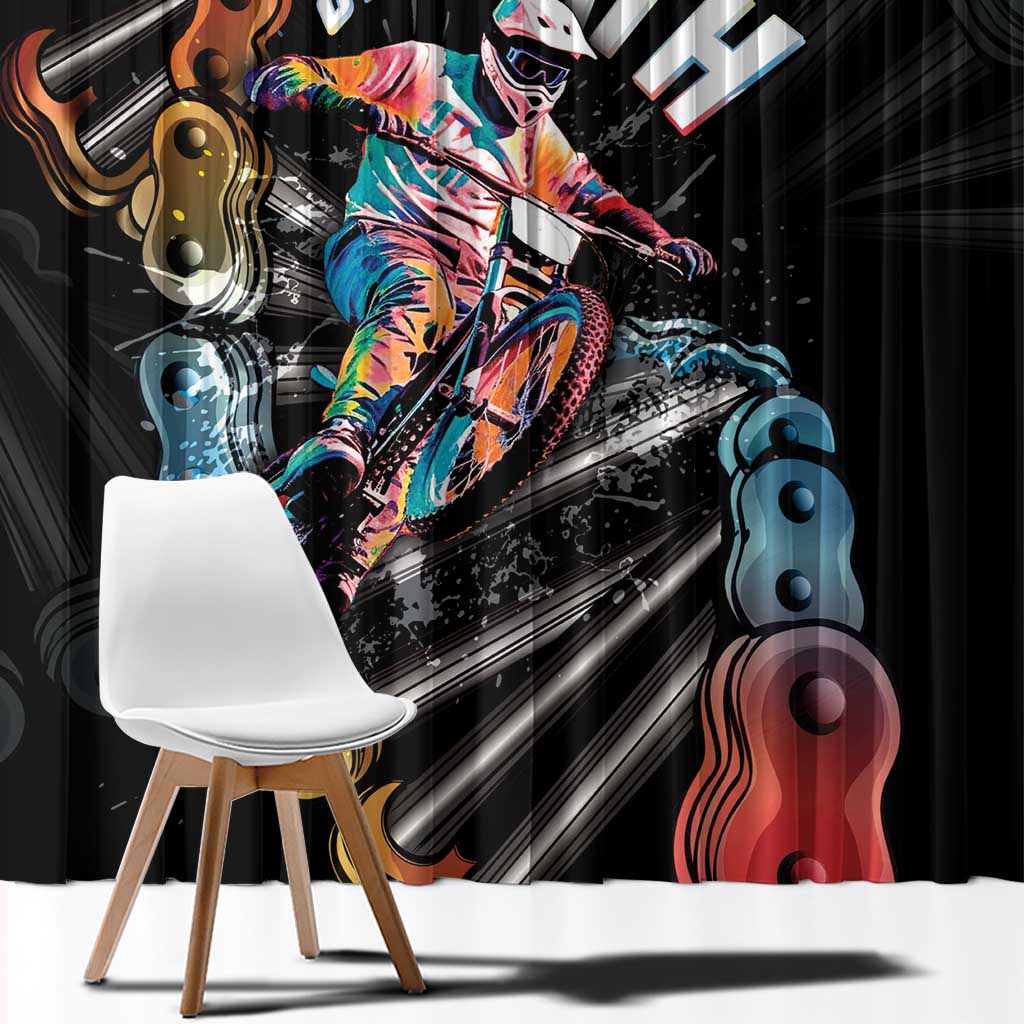 Cycopath Funny Cycling Window Curtain Cycling lovers - Wonder Print Shop