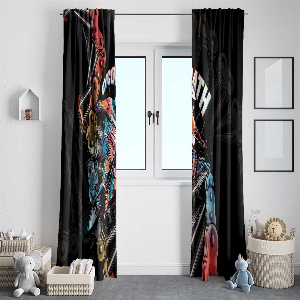 Cycopath Funny Cycling Window Curtain Cycling lovers - Wonder Print Shop