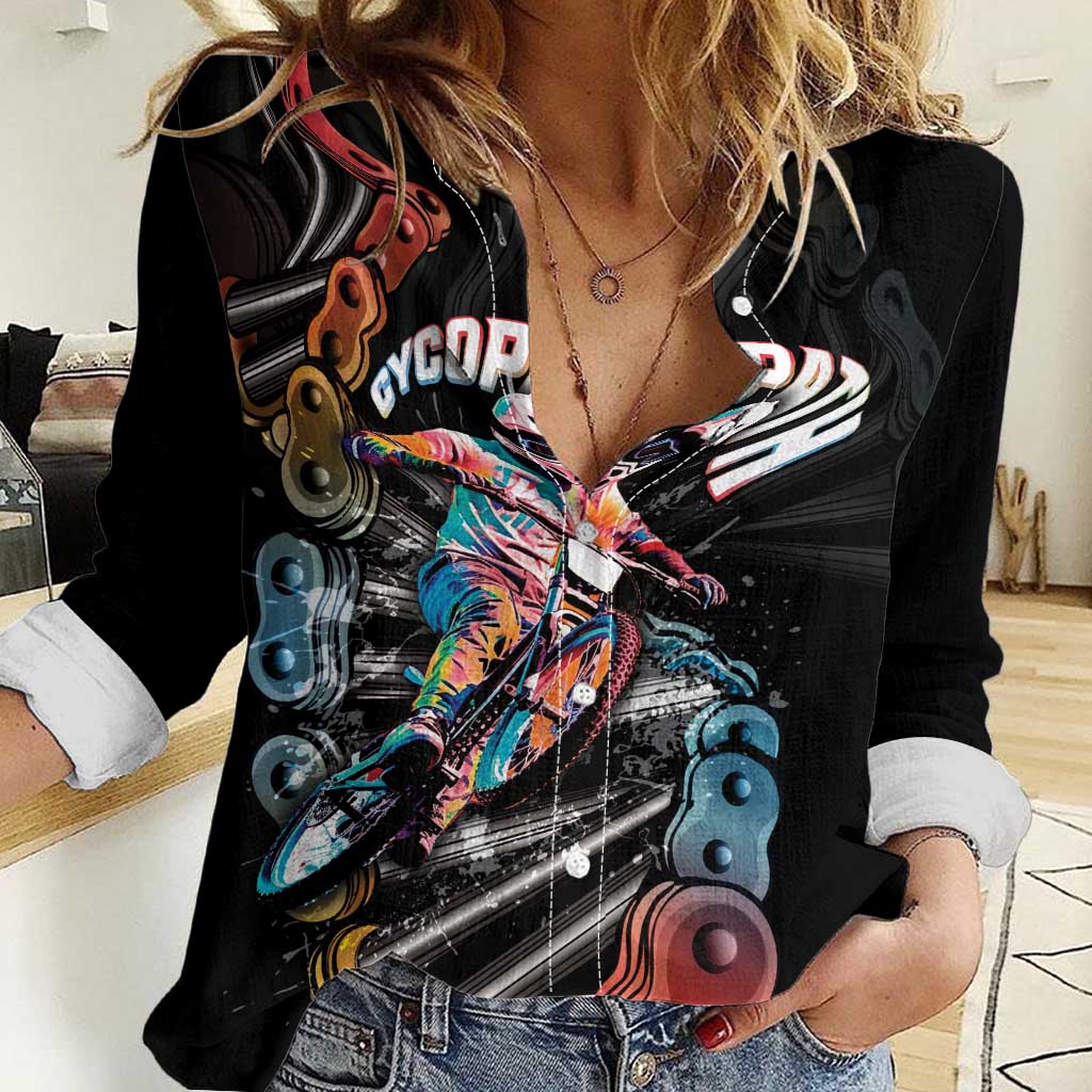 Cycopath Funny Cycling Women Casual Shirt Cycling lovers - Wonder Print Shop