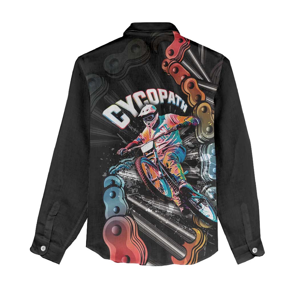 Cycopath Funny Cycling Women Casual Shirt Cycling lovers - Wonder Print Shop