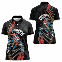 Cycopath Funny Cycling Women Polo Shirt Cycling lovers - Wonder Print Shop