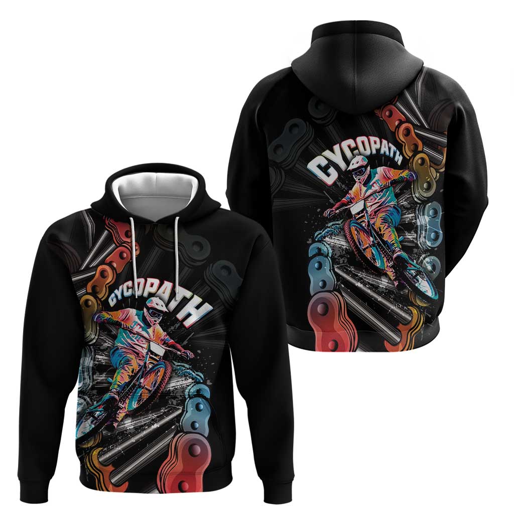 Cycopath Funny Cycling Zip Hoodie Cycling lovers - Wonder Print Shop
