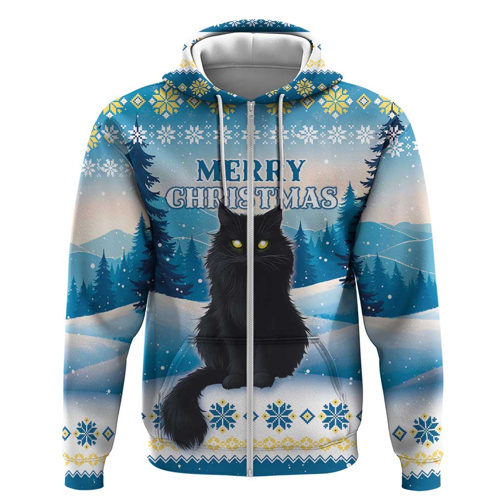 Merry Christmas Yule Cat Hoodie Icelandic Folklore Jolakotturinn LT05 - Wonder Print Shop