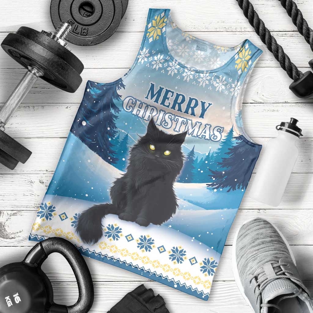 Merry Christmas Yule Cat Men Tank Top Icelandic Folklore Jolakotturinn LT05 - Wonder Print Shop