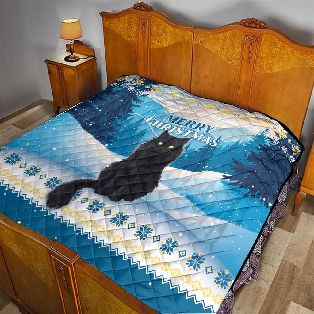 Merry Christmas Yule Cat Quilt Icelandic Folklore Jolakotturinn LT05 - Wonder Print Shop