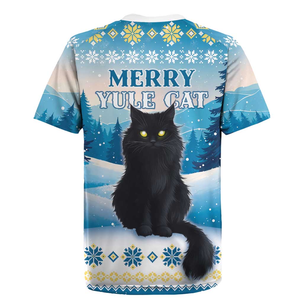 Merry Christmas Yule Cat Rugby Jersey Icelandic Folklore Jolakotturinn LT05 - Wonder Print Shop
