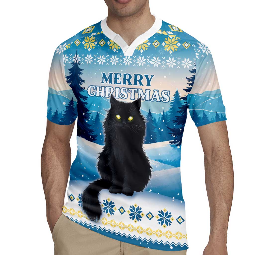 Merry Christmas Yule Cat Rugby Jersey Icelandic Folklore Jolakotturinn LT05 - Wonder Print Shop