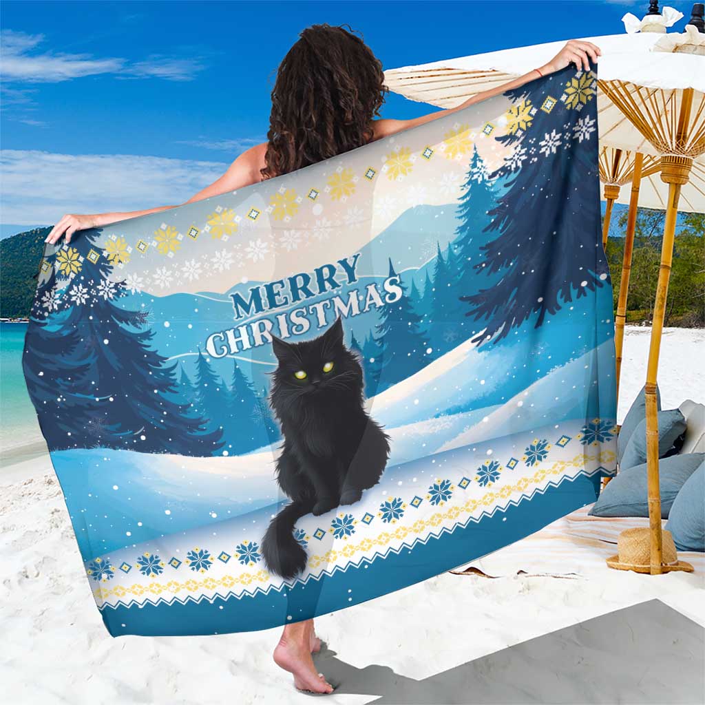 Merry Christmas Yule Cat Sarong Icelandic Folklore Jolakotturinn LT05 - Wonder Print Shop