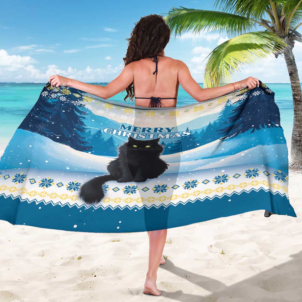 Merry Christmas Yule Cat Sarong Icelandic Folklore Jolakotturinn LT05 - Wonder Print Shop