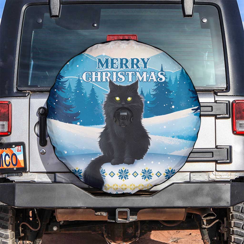 Merry Christmas Yule Cat Spare Tire Cover Icelandic Folklore Jolakotturinn LT05 - Wonder Print Shop