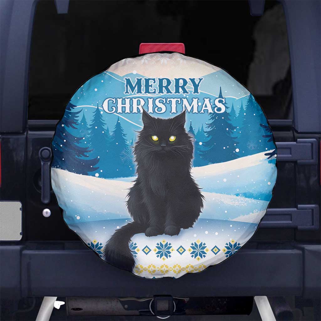 Merry Christmas Yule Cat Spare Tire Cover Icelandic Folklore Jolakotturinn LT05 - Wonder Print Shop