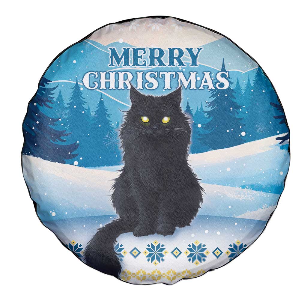 Merry Christmas Yule Cat Spare Tire Cover Icelandic Folklore Jolakotturinn LT05 - Wonder Print Shop