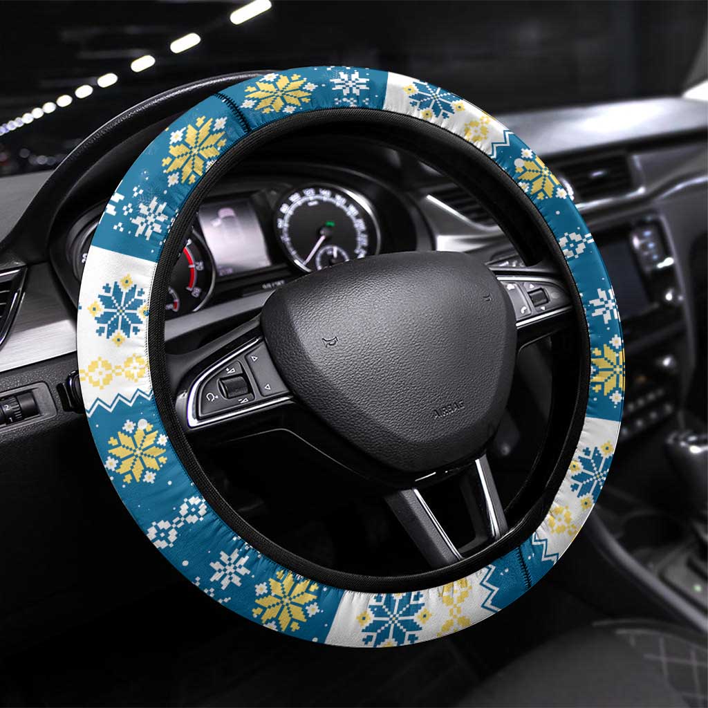 Merry Christmas Yule Cat Steering Wheel Cover Icelandic Folklore Jolakotturinn LT05 - Wonder Print Shop