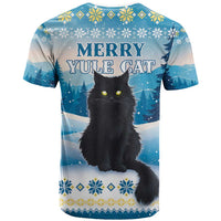 Merry Christmas Yule Cat T Shirt Icelandic Folklore Jolakotturinn LT05 - Wonder Print Shop