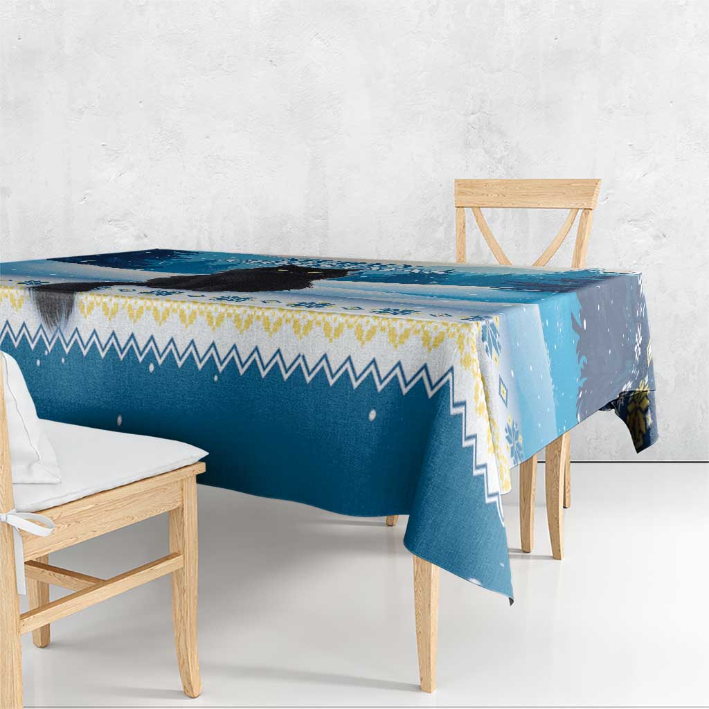 Merry Christmas Yule Cat Tablecloth Icelandic Folklore Jolakotturinn LT05 - Wonder Print Shop