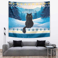 Merry Christmas Yule Cat Tapestry Icelandic Folklore Jolakotturinn LT05 - Wonder Print Shop