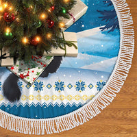 Merry Yule Cat Christmas Tree Skirt Icelandic Folklore Jolakotturinn LT05 - Wonder Print Shop