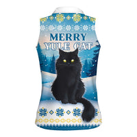 Merry Christmas Yule Cat Women Sleeveless Polo Shirt Icelandic Folklore Jolakotturinn LT05 - Wonder Print Shop
