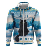 Merry Christmas Yule Cat Zip Hoodie Icelandic Folklore Jolakotturinn LT05 - Wonder Print Shop