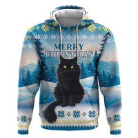 Merry Christmas Yule Cat Zip Hoodie Icelandic Folklore Jolakotturinn LT05 - Wonder Print Shop