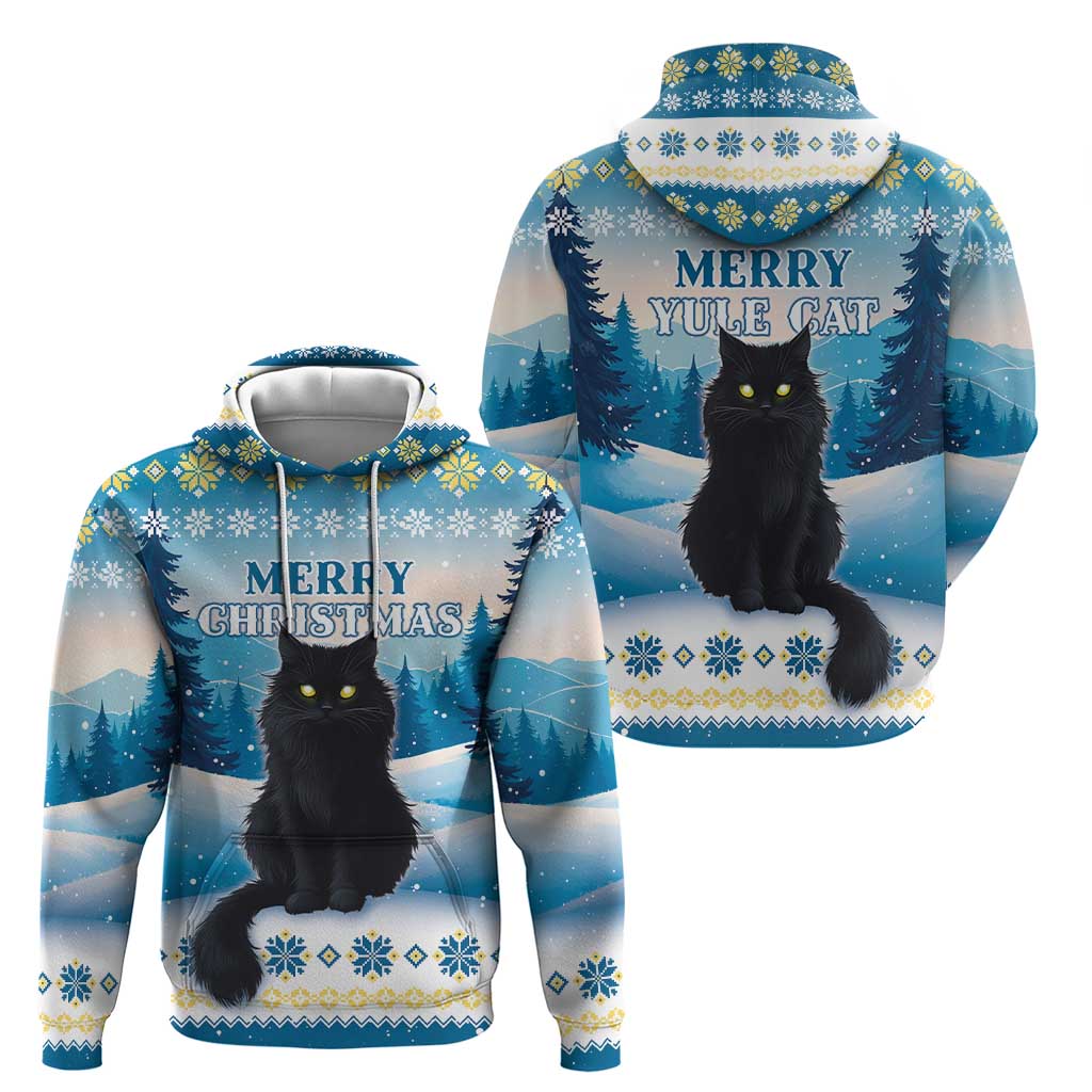 Merry Christmas Yule Cat Zip Hoodie Icelandic Folklore Jolakotturinn LT05 - Wonder Print Shop