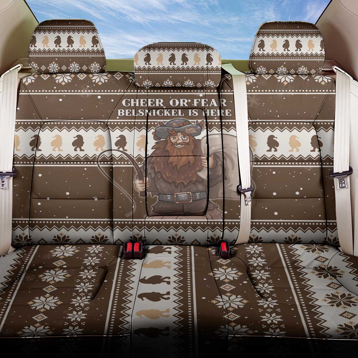 Funny Christmas Belsnickel Back Car Seat Cover Impish Or Admirable LT05 - Wonder Print Shop