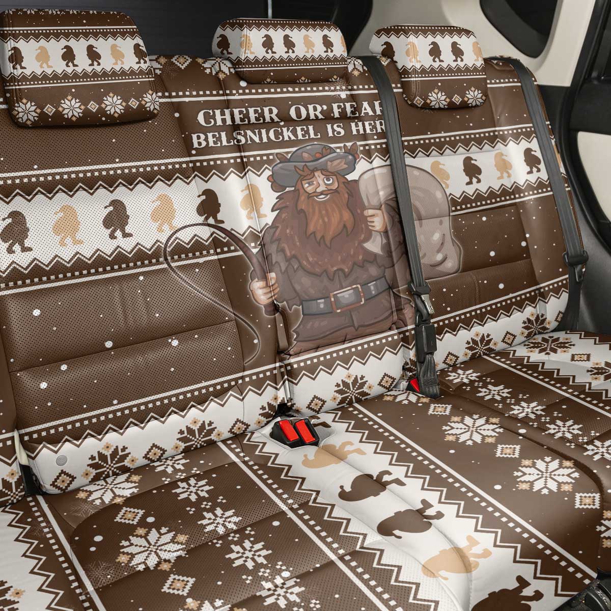 Funny Christmas Belsnickel Back Car Seat Cover Impish Or Admirable LT05 - Wonder Print Shop