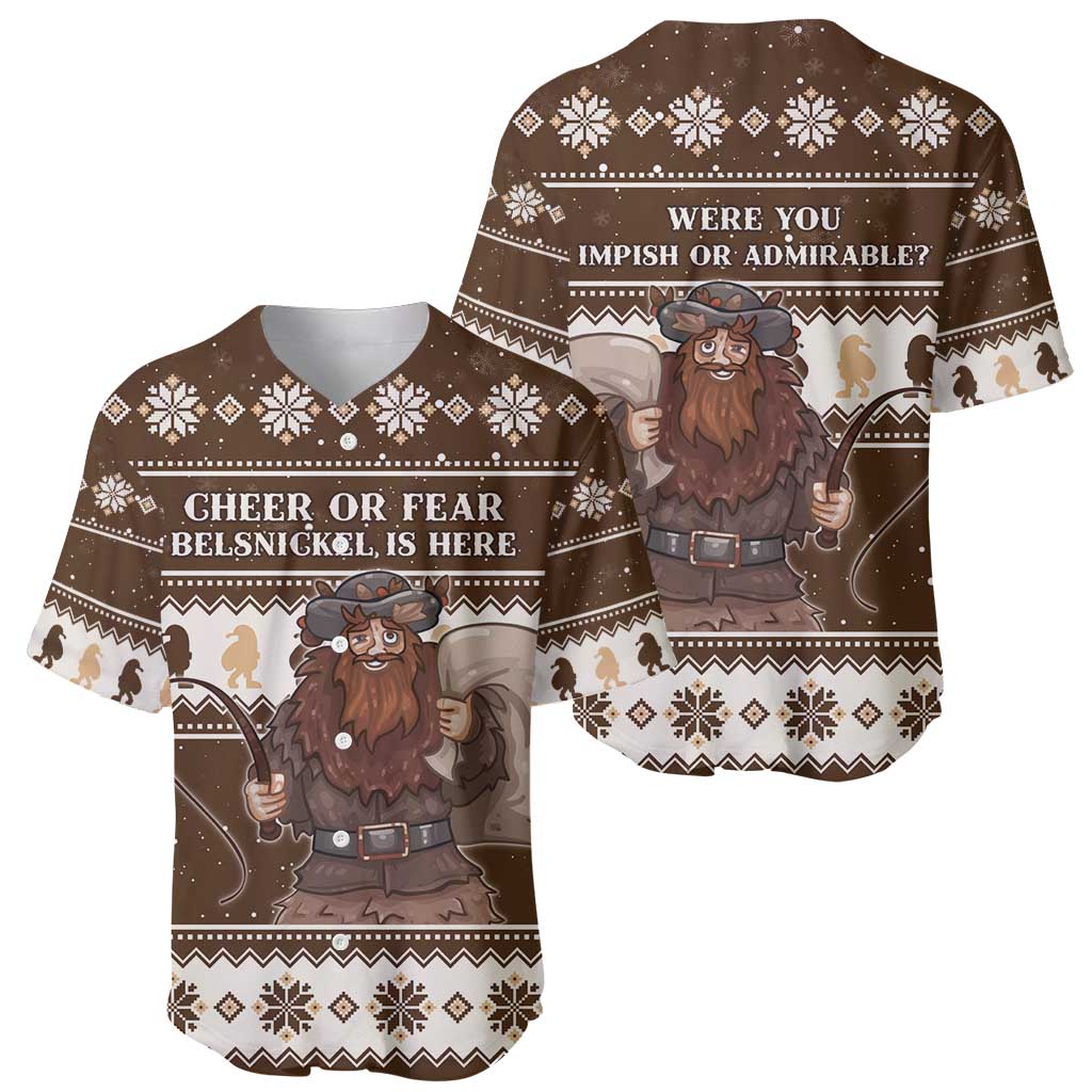 Funny Christmas Belsnickel Baseball Jersey Impish Or Admirable LT05 - Wonder Print Shop