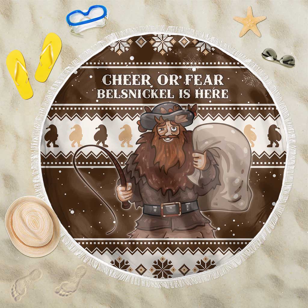 Funny Christmas Belsnickel Beach Blanket Impish Or Admirable LT05 - Wonder Print Shop