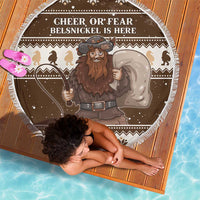 Funny Christmas Belsnickel Beach Blanket Impish Or Admirable LT05 - Wonder Print Shop