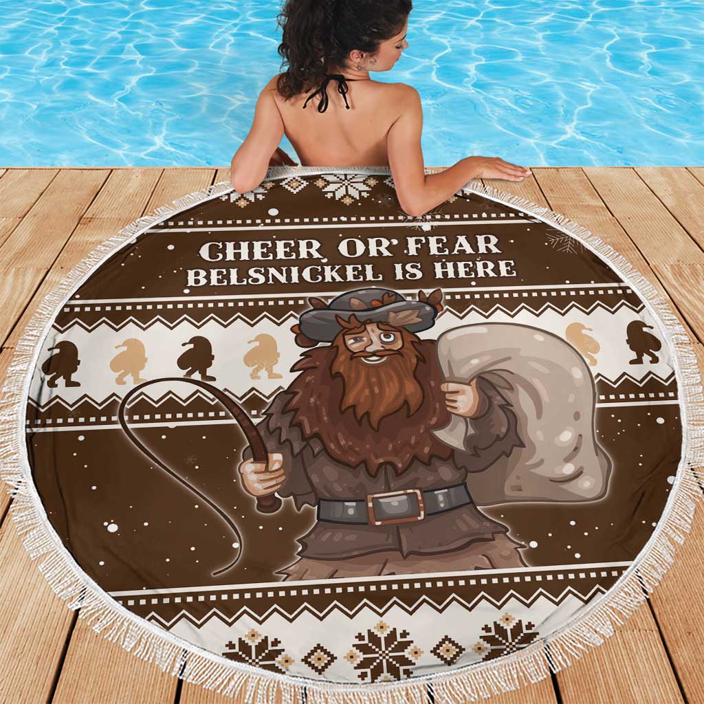 Funny Christmas Belsnickel Beach Blanket Impish Or Admirable LT05 - Wonder Print Shop