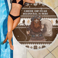 Funny Christmas Belsnickel Beach Blanket Impish Or Admirable LT05 - Wonder Print Shop