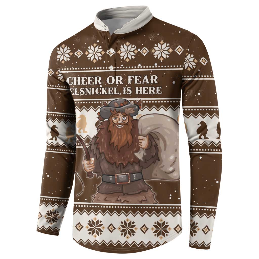 Funny Christmas Belsnickel Button Sweatshirt Impish Or Admirable LT05 - Wonder Print Shop