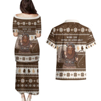 Funny Christmas Belsnickel Couples Matching Puletasi and Hawaiian Shirt Impish Or Admirable LT05 - Wonder Print Shop