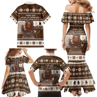 Funny Christmas Belsnickel Family Matching Mermaid Dress and Hawaiian Shirt Impish Or Admirable LT05 - Wonder Print Shop