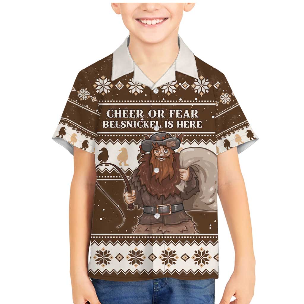 Funny Christmas Belsnickel Family Matching Mermaid Dress and Hawaiian Shirt Impish Or Admirable LT05 - Wonder Print Shop
