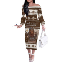 Funny Christmas Belsnickel Family Matching Off The Shoulder Long Sleeve Dress and Hawaiian Shirt Impish Or Admirable LT05 - Wonder Print Shop