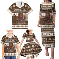 Funny Christmas Belsnickel Family Matching Puletasi and Hawaiian Shirt Impish Or Admirable LT05 - Wonder Print Shop