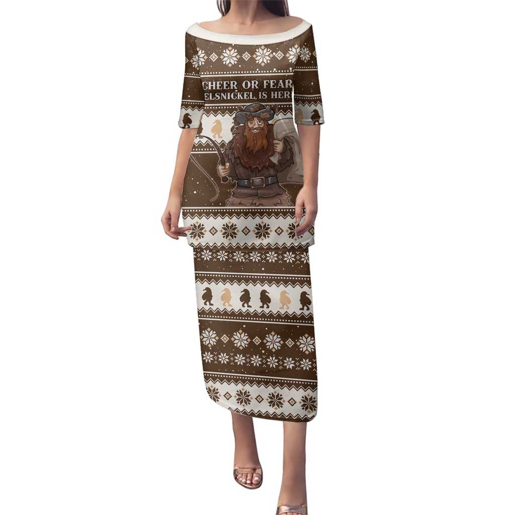 Funny Christmas Belsnickel Family Matching Puletasi and Hawaiian Shirt Impish Or Admirable LT05 - Wonder Print Shop