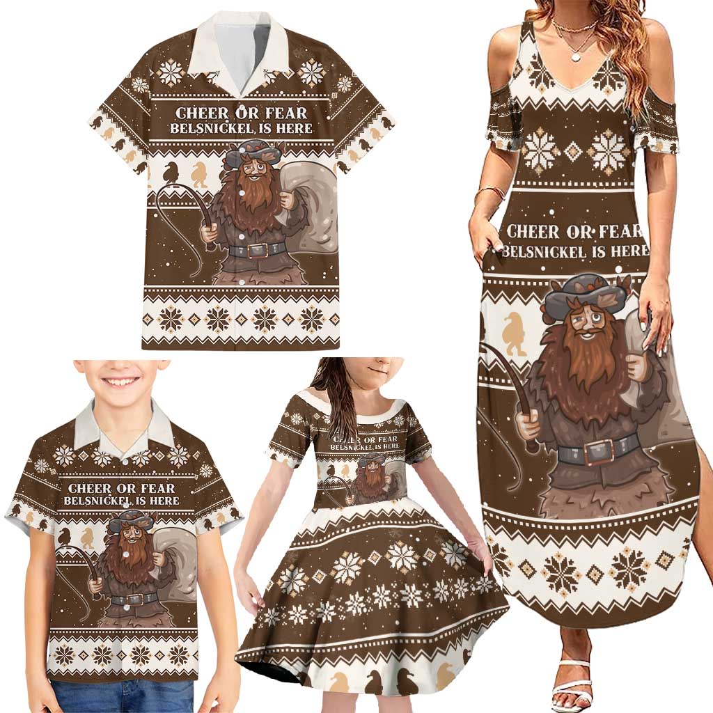 Funny Christmas Belsnickel Family Matching Summer Maxi Dress and Hawaiian Shirt Impish Or Admirable LT05 - Wonder Print Shop