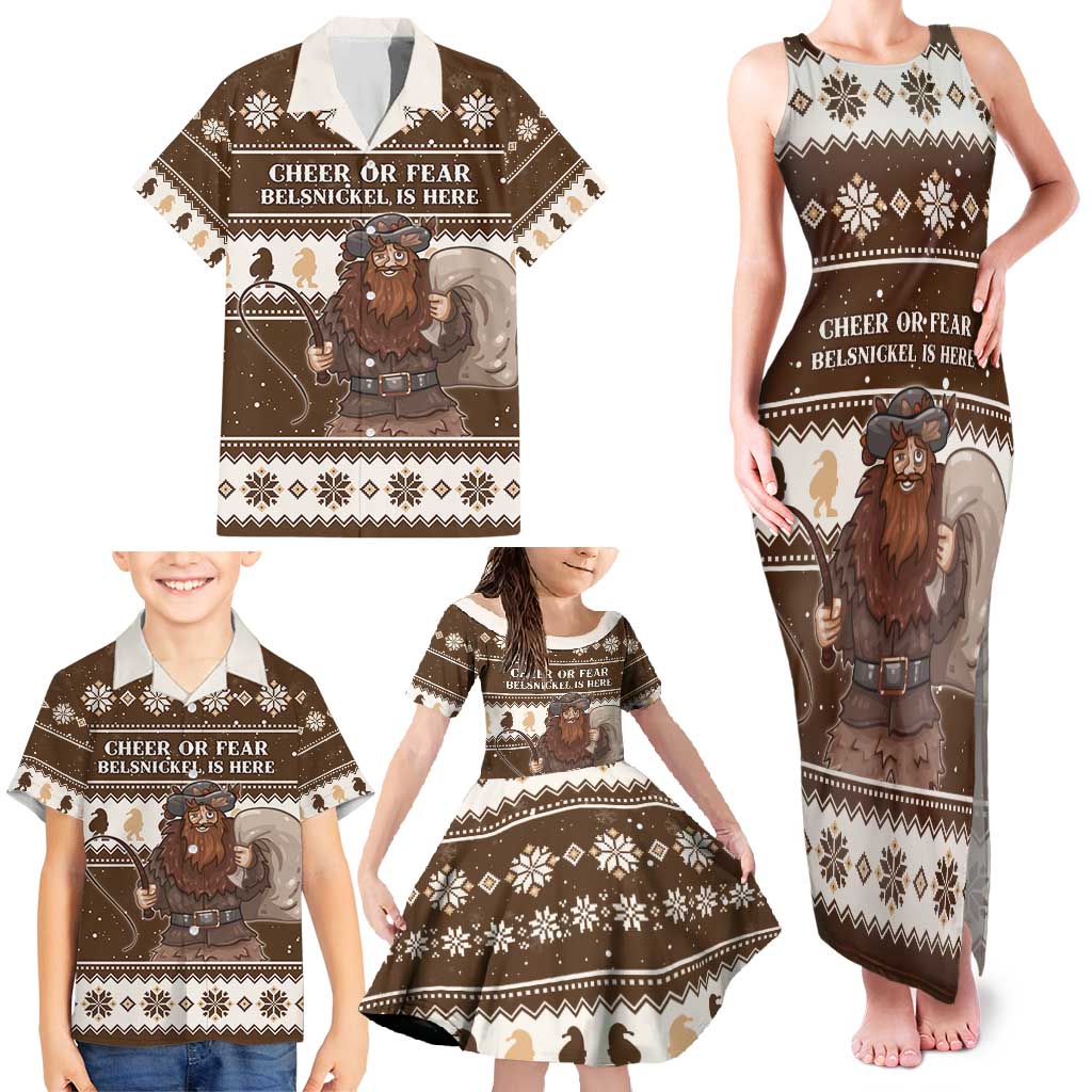 Funny Christmas Belsnickel Family Matching Tank Maxi Dress and Hawaiian Shirt Impish Or Admirable LT05 - Wonder Print Shop