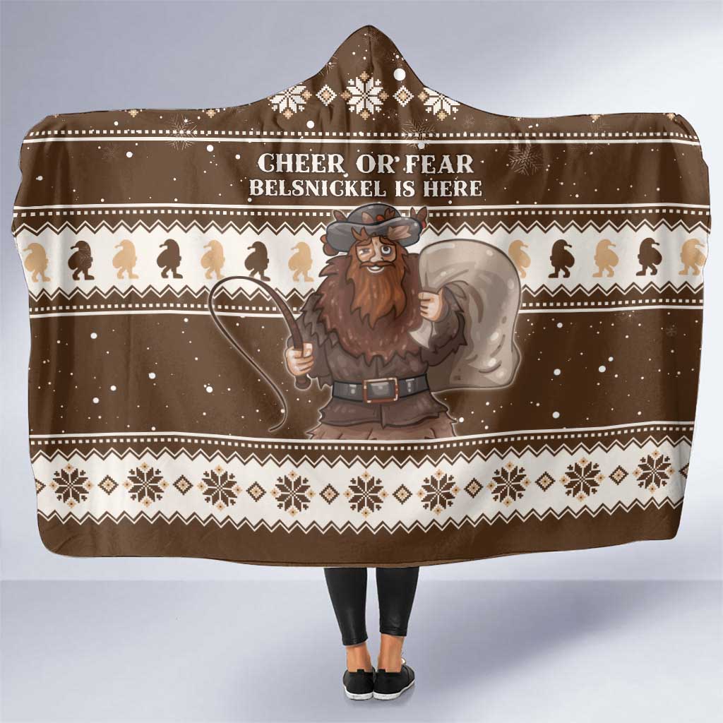 Funny Christmas Belsnickel Hooded Blanket Impish Or Admirable