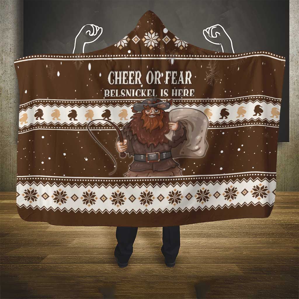 Funny Christmas Belsnickel Hooded Blanket Impish Or Admirable