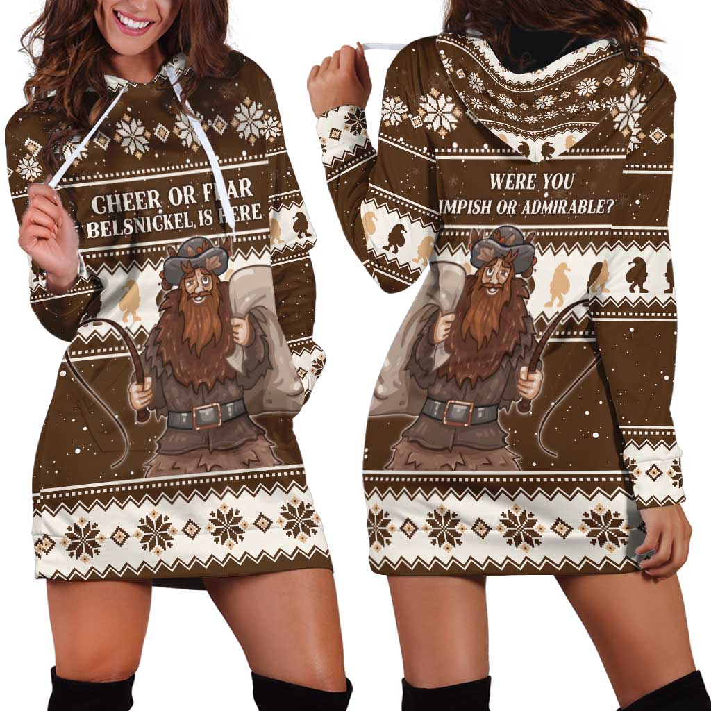 Funny Christmas Belsnickel Hoodie Dress Impish Or Admirable LT05 - Wonder Print Shop