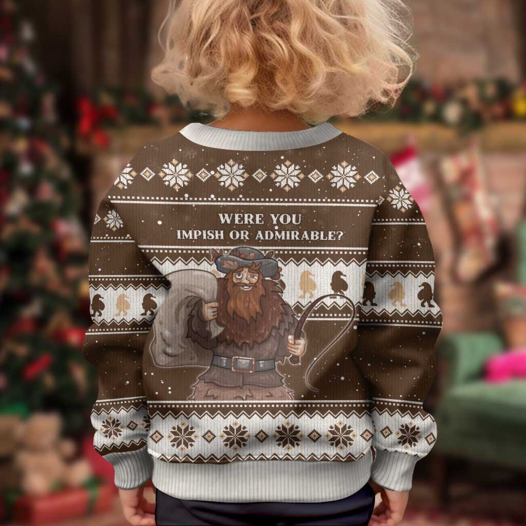 Funny Christmas Belsnickel Kid Ugly Christmas Sweater Impish Or Admirable LT05 - Wonder Print Shop